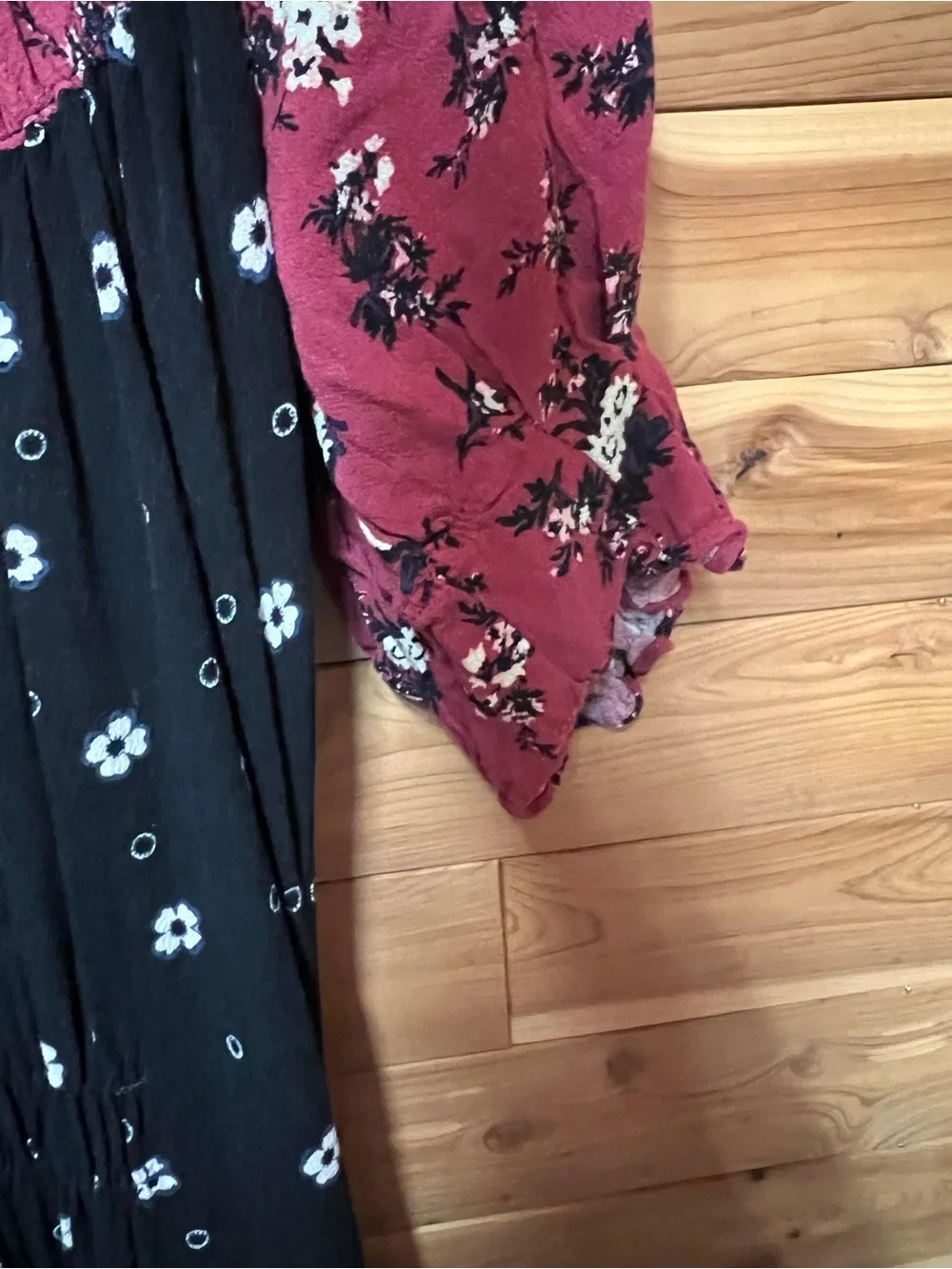 Free People Navy Floral Wide-Leg Jumpsuit with Pink Floral Accents